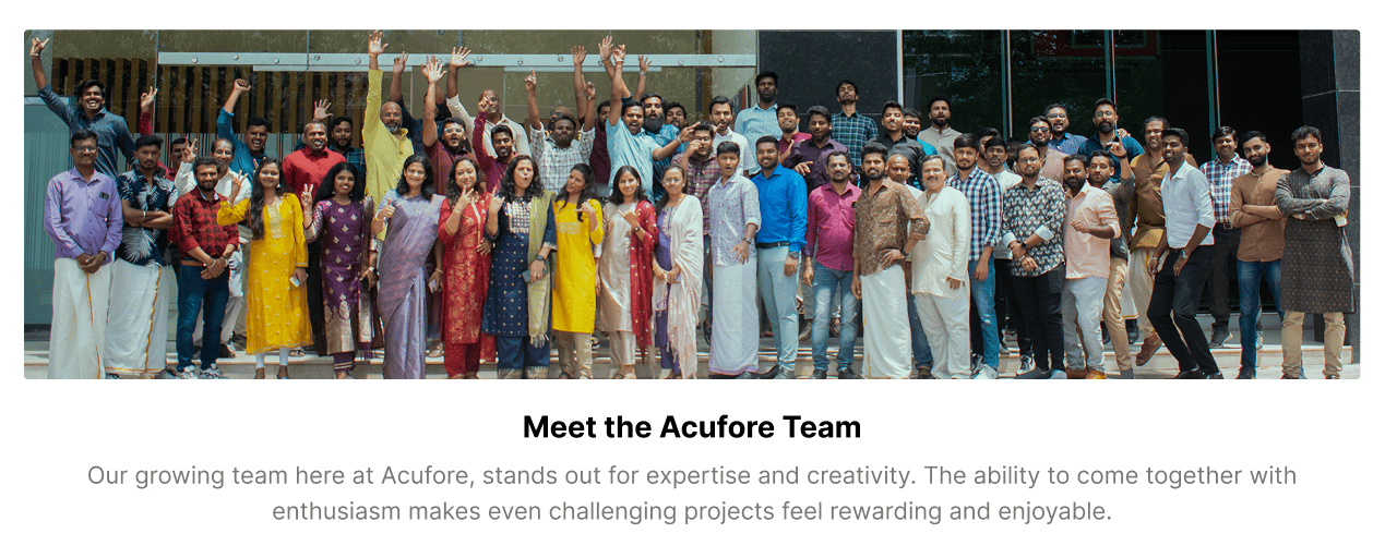 Meet the acufore team